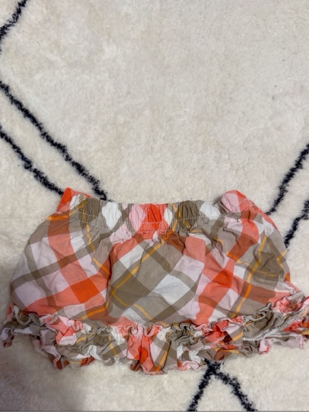 Baby Girls Pink & Tan Plaid Skort - Brand Unknown